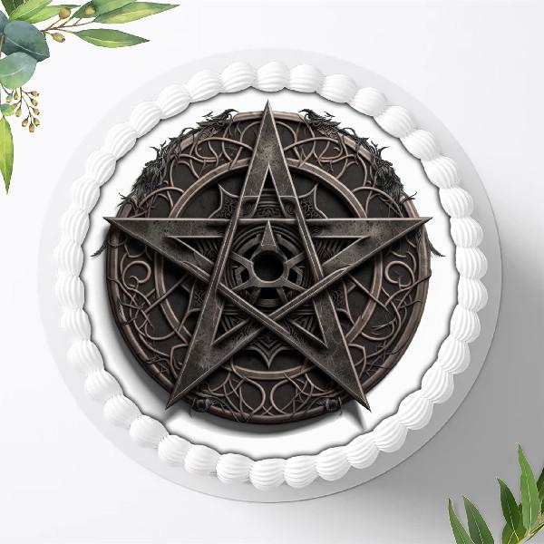 Pentagramm Tortenaufleger Ø 20cm, 1379z